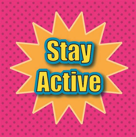 Motivational Clipart Stay Active Motivation Square 1 Classroom Clipart