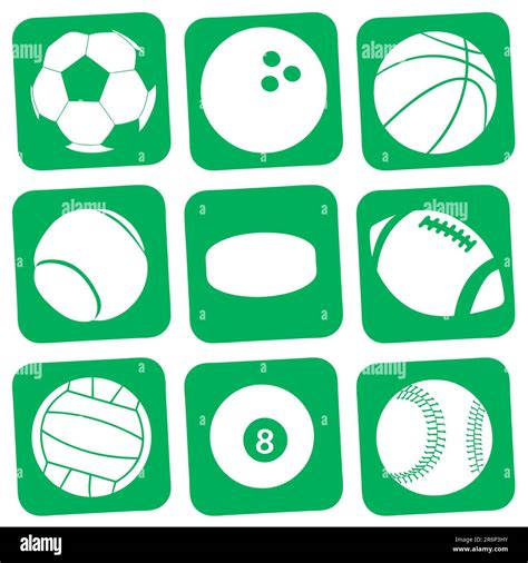 Vector Set Of Various Sport Balls Stock Vector Image And Art Alamy