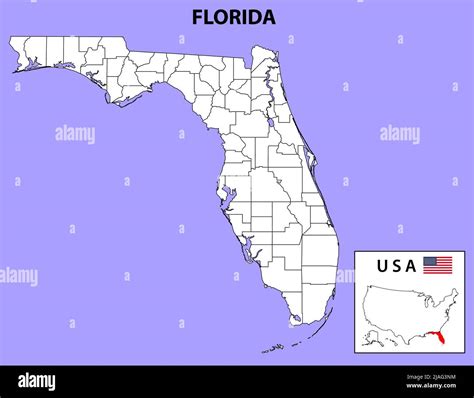 Florida Map District Map Of Florida In Outline District Map With Usa