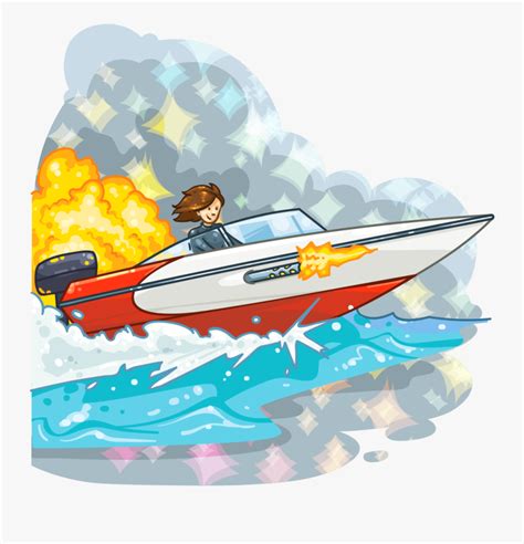 Speed Boat Cartoon Free Transparent Clipart Clipartkey