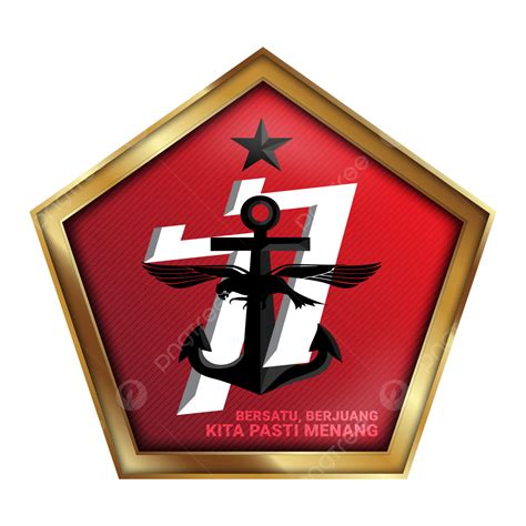 Gambar Hut Tni Tentara Nasional Indonesia Ke 77 Logo With Gold Frame