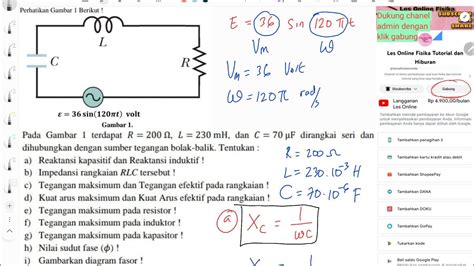 Menghitung Impedansi Tegangan Efektif Kuat Arus Maksimum Efektif Dan