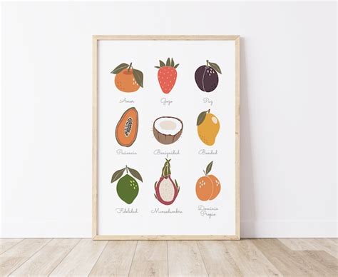 Fruit Of The Spirit Scripture Wall Print Spanish Translation Etsy