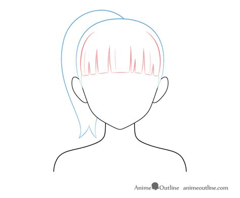 Anime Pony Tail Hair Drawing Breakdown Tutoriais De Desenho