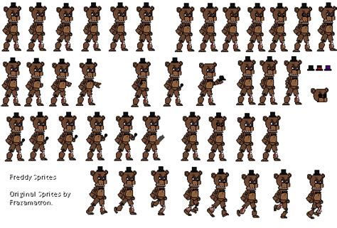 Freddy Fazbear Sprites By Tonichedgefox On Deviantart