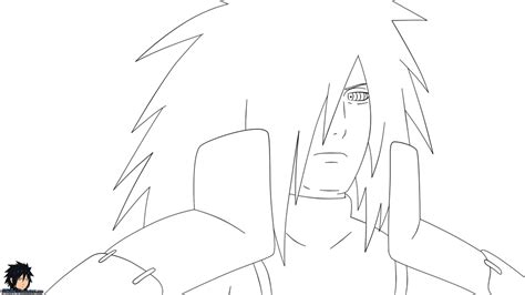 Uchiha Madara Lineart By Dh264 On Deviantart