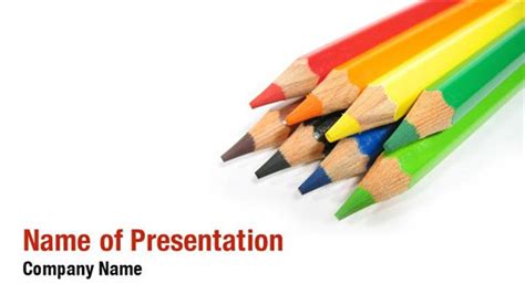 Colored Pencil Crayons Powerpoint Templates Colored Pencil Crayons