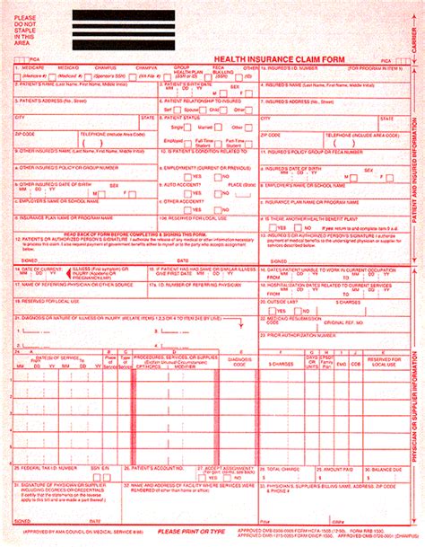 Cms Claimbilling Cms 1500 Claim Form Billing Instruction Part 4