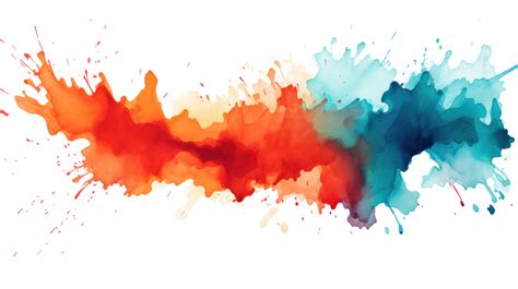 Colorful Ink Splash On Transparent Background Png