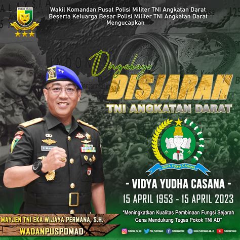 Dirgahayu Disjarah Tni Angkatan Darat Pusat Polisi Militer Tni Ad