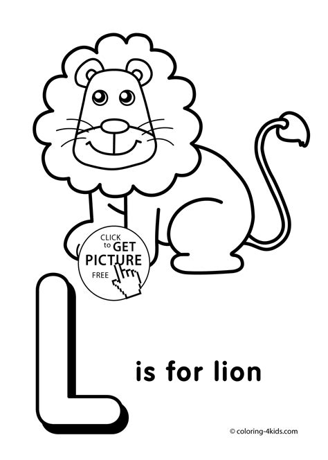 Letter L Coloring Pages Of Alphabet L Letter Words For Kids