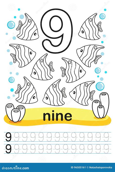 Coloring Numbers Number 1 Worksheet Math Printable Sheet For Preschool