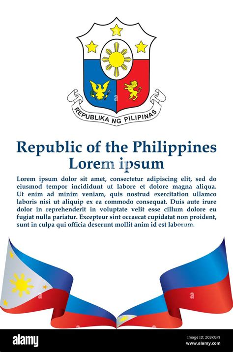 Flag Of The Philippines Republic Of The Philippines Template For