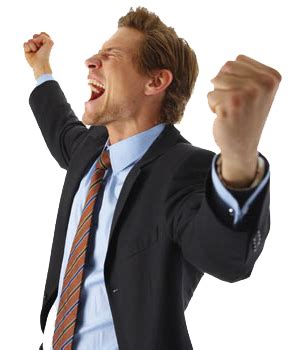 Happy Person Celebrates Business Success Victory Free Clipart Png All