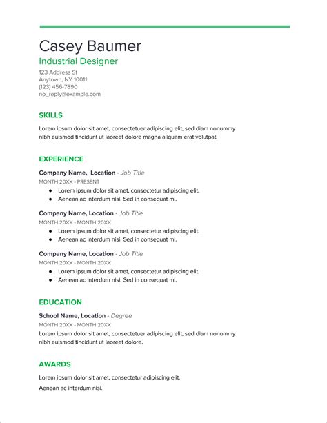 55 Free Modern Resume Cv Templates Minimalist Simple And Clean Design