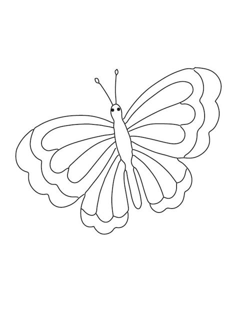 Simple Aesthetic Butterfly Coloring Page Free Printable Coloring