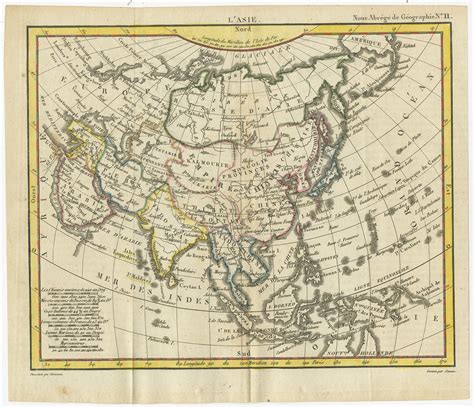 Antique Map Of Asia By Hérisson 1816