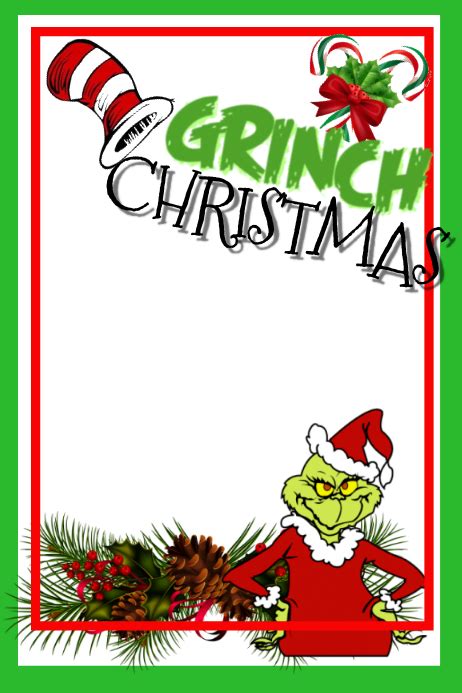 Printable Grinch Christmas Border