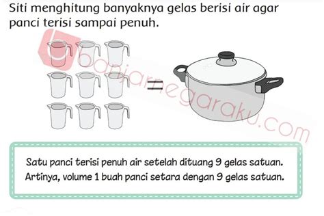 Mengukur Volume Benda Dengan Satuan Tidak Baku Gelas Dan Panci Kunci