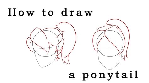 How To Draw A Ponytail Hairstyle Two Angles Youtube