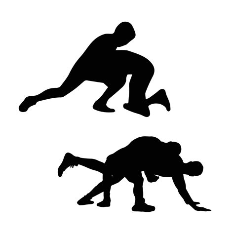 Wrestling Silhouette Art 7193852 Vector Art At Vecteezy