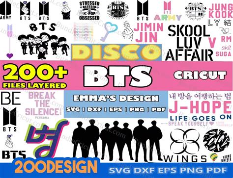 Bts Svg Bundle Kpop Svg Bundle Cricut