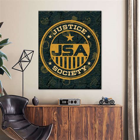 Black Adam Jsa Crest Wall Art Digital Art