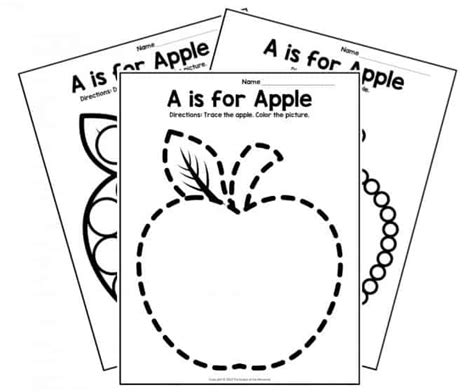 Free Printable A Is For Apple Letter A Worksheets The Keeper Of The