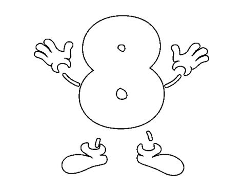 Number 8 Coloring Page