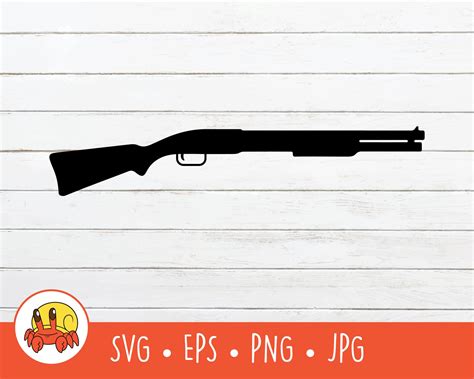 Shotgun Svg Pump Shotgun Clipart Vector Shotgun Cut File For Etsy