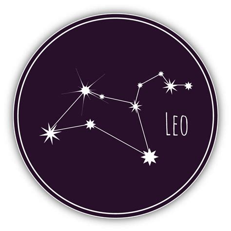 Leo Zodiac Sign Constellation Vinyl Sticker Decal Ebay