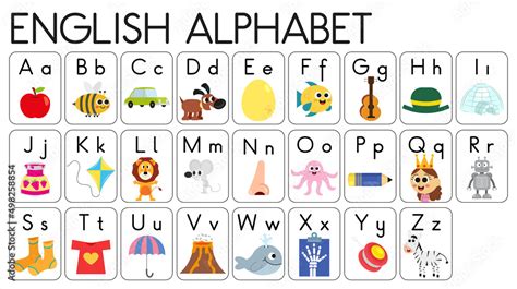 English Alphabet Illustrated Dictionary English Alphabet Illustrated