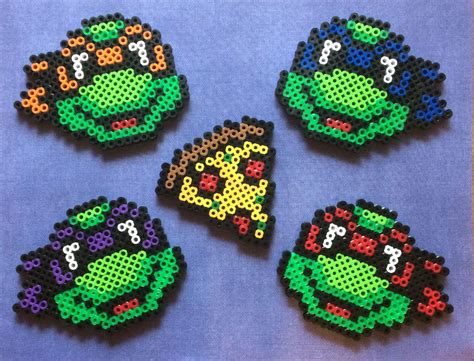 Teenage Mutant Ninja Turtles Perler Bead Set By CutesNBootsCrafts On