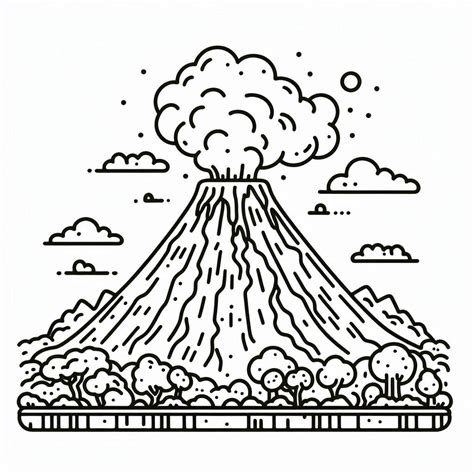 Coloriage Volcan Coloriages Enfant