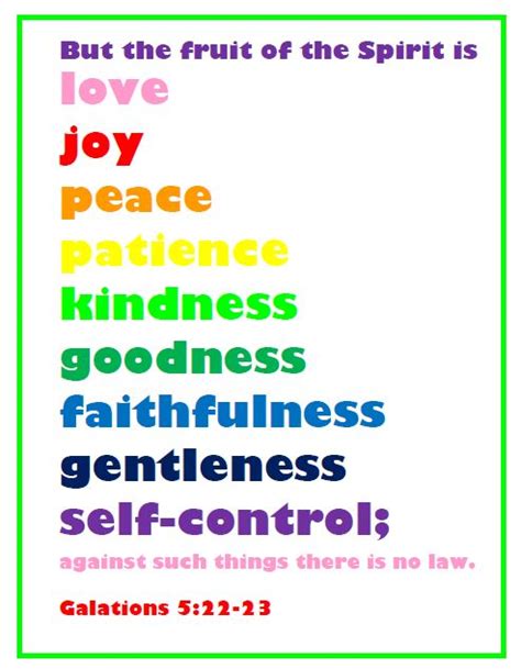 Fruit Of The Spirit Printables