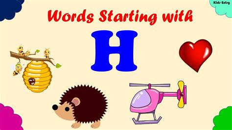 Learn Words Starting With Letter H 40 Words That Begin With H List