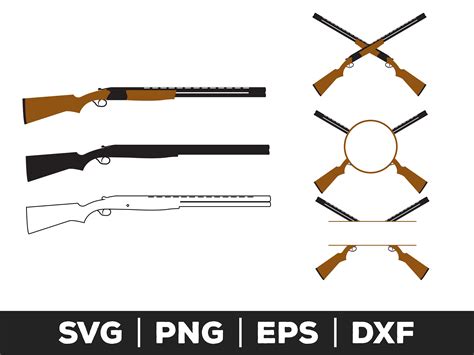 Double Barrel Shotgun Svg Double Barrel Shotgun Png Double Etsy Uk