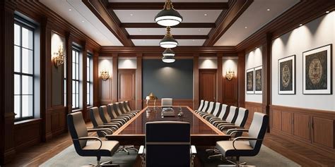 Premium Photo Luxury Executive Conference Room With Modern Building