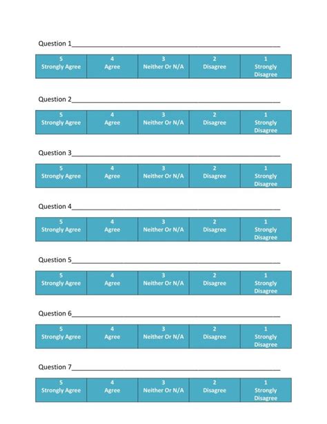 27 Free Likert Scale Templates Examples Word Excel PPT