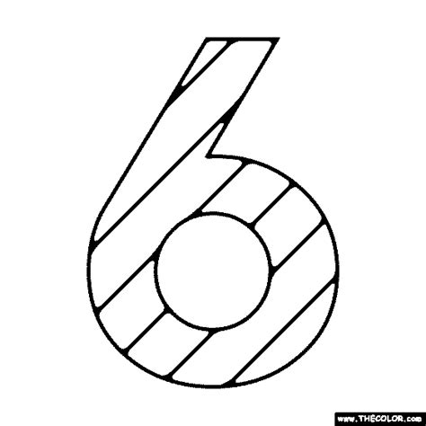 Number 6 Coloring Pages Printable