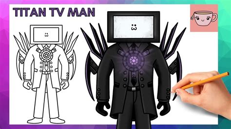 How To Draw Titan Tv Man Skibidi Toilet Easy Step By Step Drawing