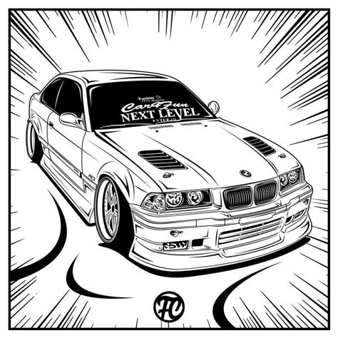 Bmw E36 Drift Comic Art Comic Art Bmw E36 Drift Comics