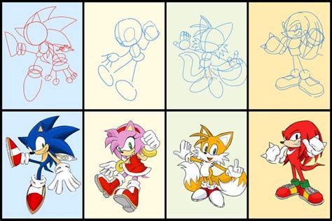 How To Draw Sonic Sonic Drawings