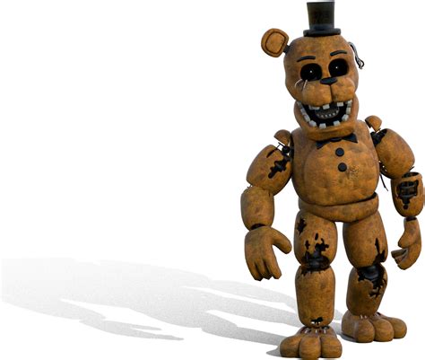 Transparent Fnaf Withered Withered Golden Freddy Model Clipart