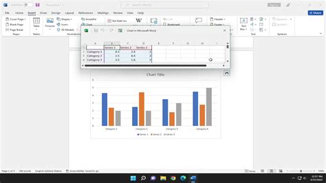 How To Create And Customize Charts In Microsoft Word Tutorial Youtube