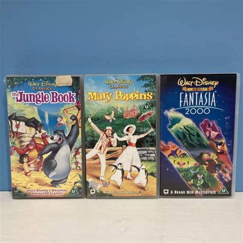 Classic Disney Vhs Bundle 3 Vhs Tapes Walt Disney Classics Collection