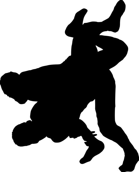 15 Wrestling Silhouette Png Transparent