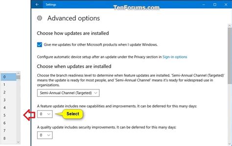 Windows Update Defer Feature And Quality Updates In Windows 10