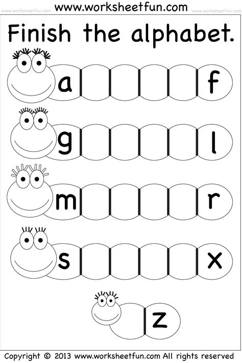 Alphabet Worksheets For Kids Alphabet Free Activities For Kindergarten