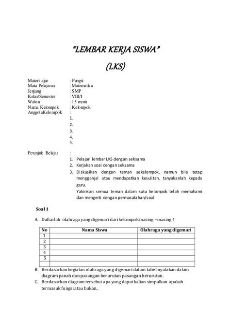 Lembar Kerja Siswa